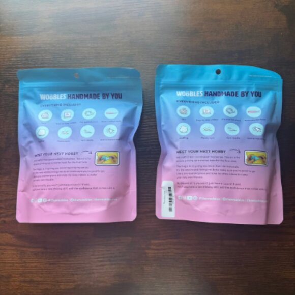 *Rare Bundle* The Woobles Pastel Felix the Fox & Emilio the Turtle Crochet Kits - Picture 2 of 2